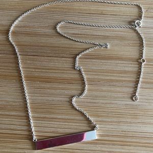 Sterling Silver Bar Necklace